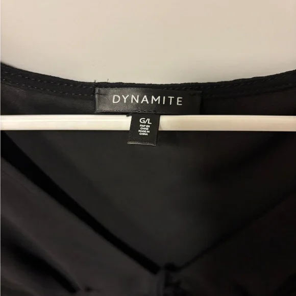 Dynamite Black Sheer Blouse - Picture 2 of 3